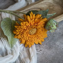 Load image into Gallery viewer, 18.25" Orange Sunflower Spray
