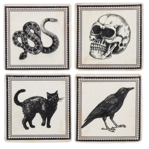 Gothic Halloween Drink Coasters