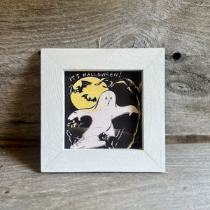 It's Halloween Ghost Framed Picture