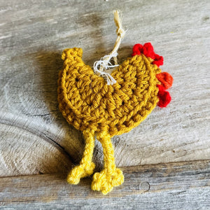 Handmade Crochet Chickens