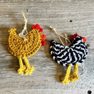Handmade Crochet Chickens