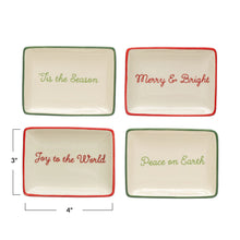 Load image into Gallery viewer, Stoneware Holiday Dishes with Sayings
