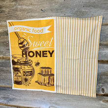 Load image into Gallery viewer, Yellow and Cream Bee Tea Towels
