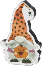 Load image into Gallery viewer, Halloween Gnome Wood Block ~ All The Treats
