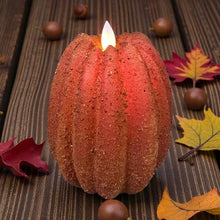 Load image into Gallery viewer, Moving Flame Grunge Pumpkin LED Candles
