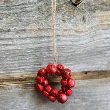Load image into Gallery viewer, Red Jingle Bell Mini Wreath
