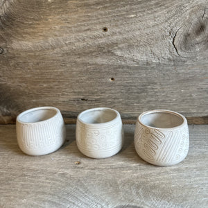 Cream Mini Round Vases