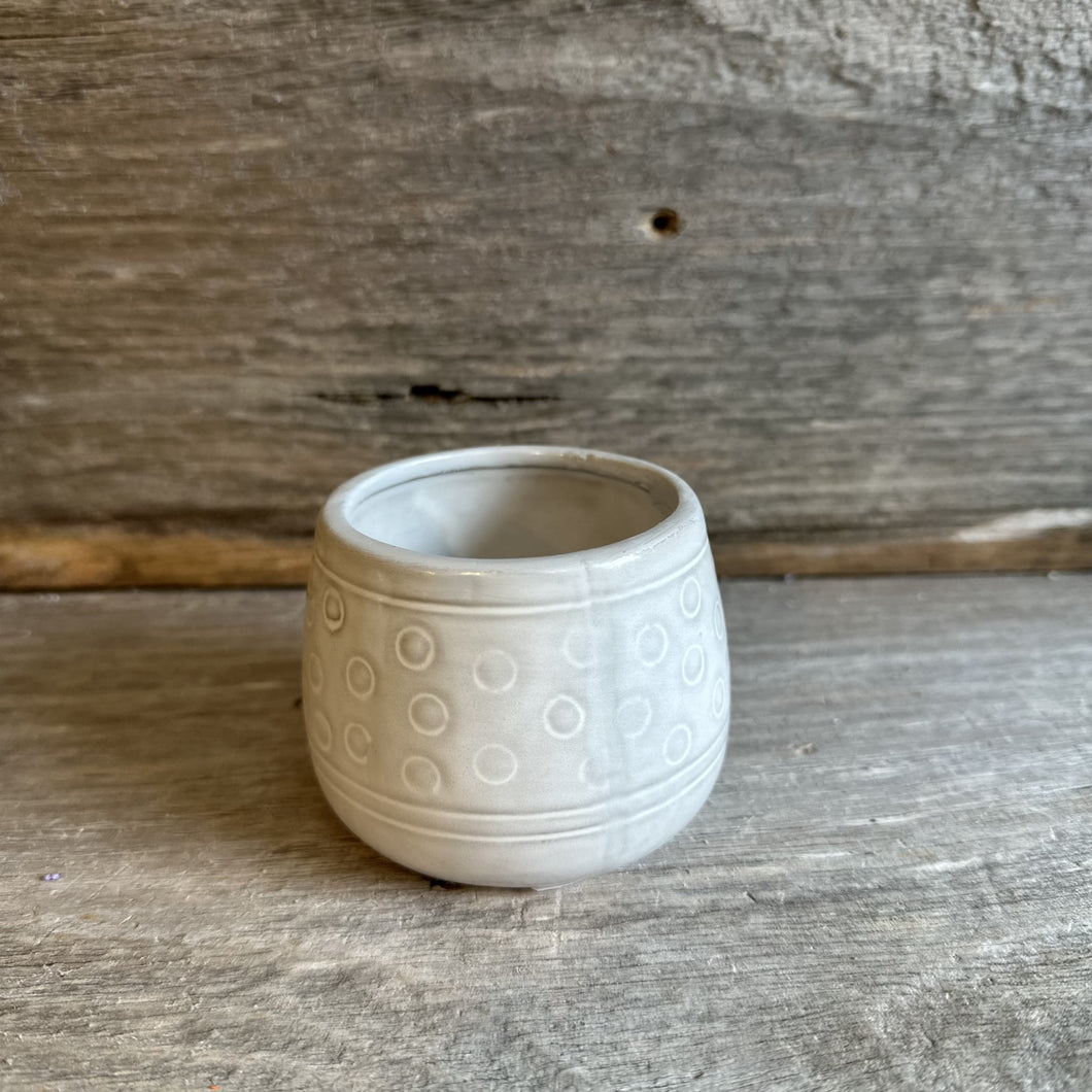 Cream Mini Round Vases