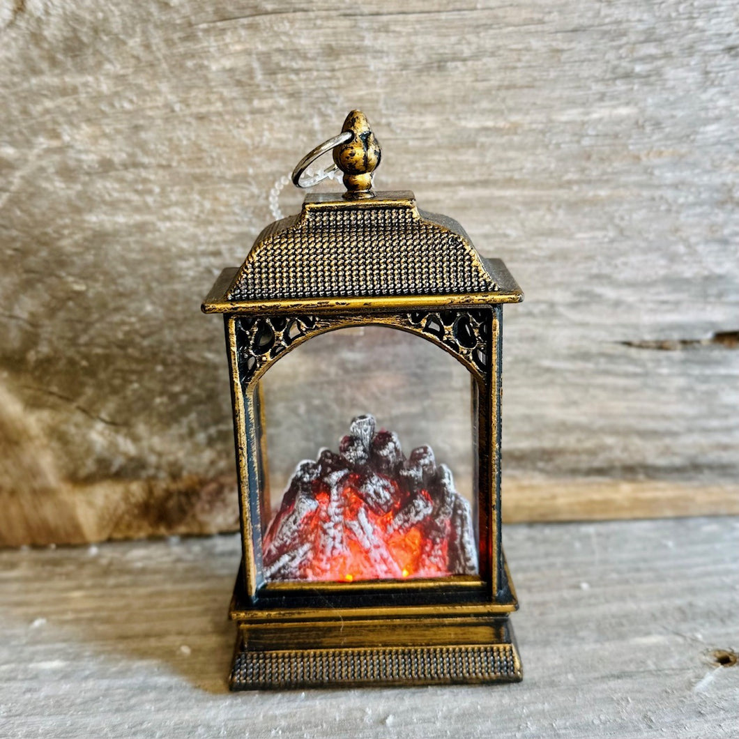 Mini Fireplace Light Up Ornament