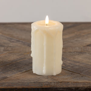 3D Flame Melting Wax LED Pillar Candle
