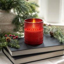 Load image into Gallery viewer, Dotted Glass 3D Flame Candle
