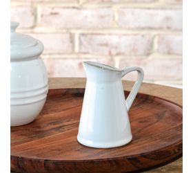 Mini White Ceramic Pitcher