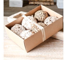 Decorative Rustic Balls in Gift Box