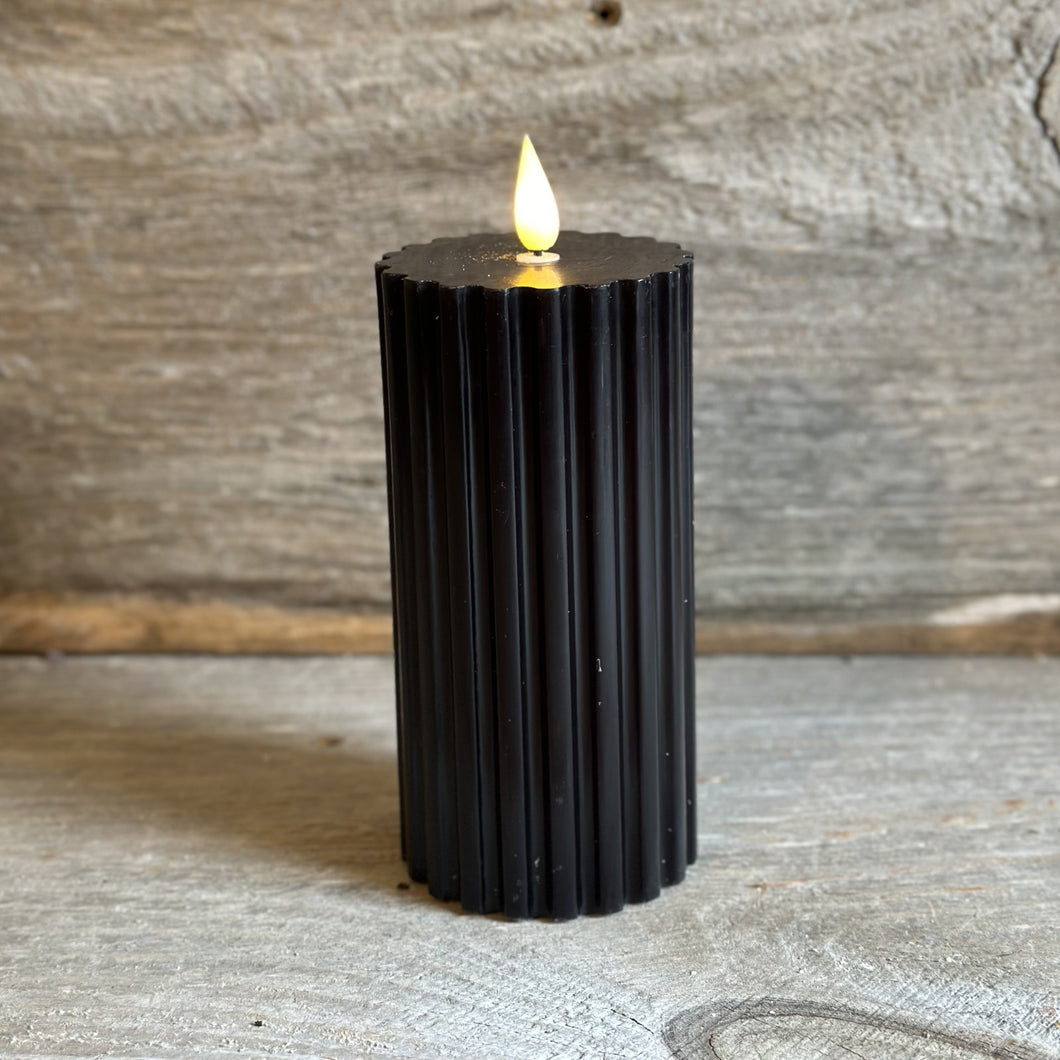 Textured Realistic Wick Pillar LED Candles