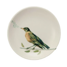 Load image into Gallery viewer, Round Stoneware Dish with Bird on Branch
