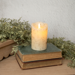 Rustic Moving 3D Flame Pillar Candles