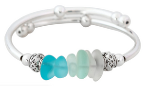 Silver and Stone Bracelets
