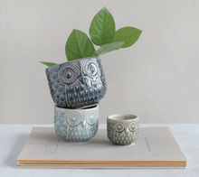 Load image into Gallery viewer, Decorative Stoneware Owl Containers
