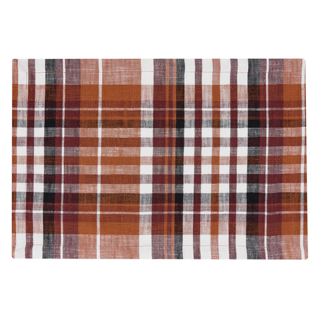 Russett Plaid Placemats and Runners