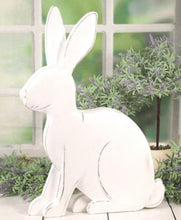 Load image into Gallery viewer, Large White Wood Bunny
