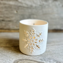 Load image into Gallery viewer, Snowflake Ceramic Tealight Holders
