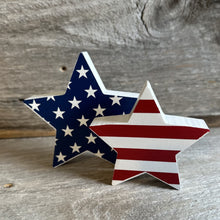 Load image into Gallery viewer, Stars and Stripes Wood Star Signs
