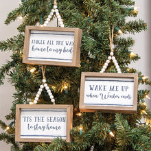 Load image into Gallery viewer, Tis the Season Frame with Beaded Hanger
