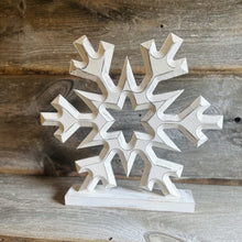 Load image into Gallery viewer, Snowflake Wood Shelf Sitters
