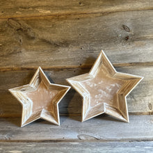 Load image into Gallery viewer, Whitewashed Wood Star Display Tray
