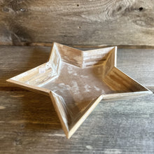 Load image into Gallery viewer, Whitewashed Wood Star Display Tray
