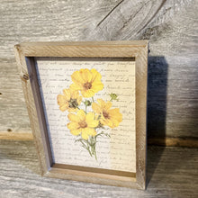 Load image into Gallery viewer, Yellow Florals with Script Framed Prints
