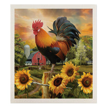 Load image into Gallery viewer, Fancy Rooster Swedish Dishcloth
