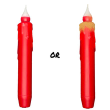 Load image into Gallery viewer, 7&quot; Solid Red LED Battery Operated Timer Taper Candles
