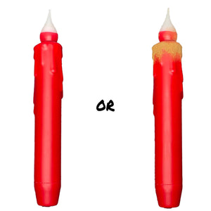 7" Solid Red LED Battery Operated Timer Taper Candles