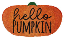 Load image into Gallery viewer, Hello Pumpkin Coir Fall Doormat 30&quot; x 18&quot; Indoor Outdoor

