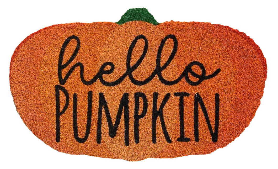 Hello Pumpkin Coir Fall Doormat 30
