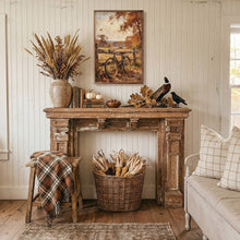 Load image into Gallery viewer, Autumn Bicycle With Country Fence
