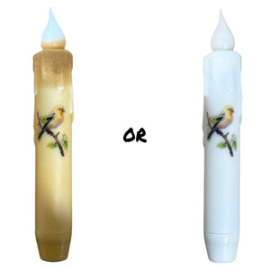 Gold Finch Spring Bird Battery Operated Timer Taper Candles