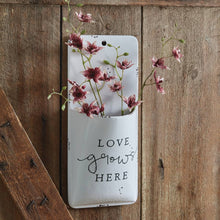 Load image into Gallery viewer, Love Grows Here Wall Pocket
