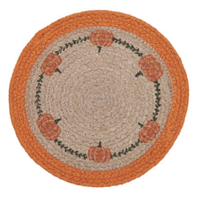 Load image into Gallery viewer, Harvest Blessings Natural Stencil Pumpkin Trivet
