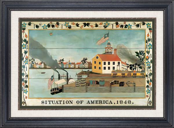 Situation of America 1848 Framed Art