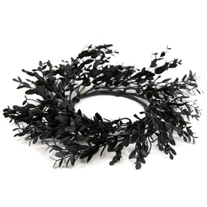 Black Leaf Candle Ring