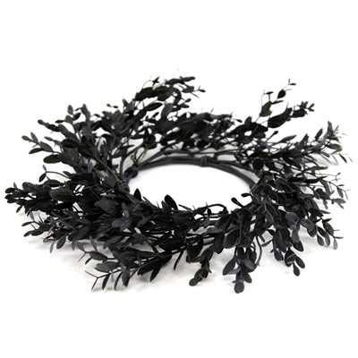 Black Leaf Candle Ring