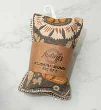 Load image into Gallery viewer, Reusable Fabric Sponges - Neutral Floral
