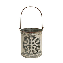 Load image into Gallery viewer, White Vintage Snowflake Bucket
