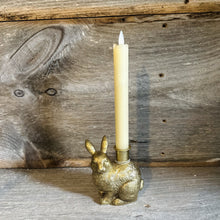 Load image into Gallery viewer, Gold Metal Bunny Taper Holders
