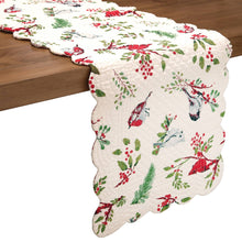 Load image into Gallery viewer, Christmas Sprig Birds Table Runner
