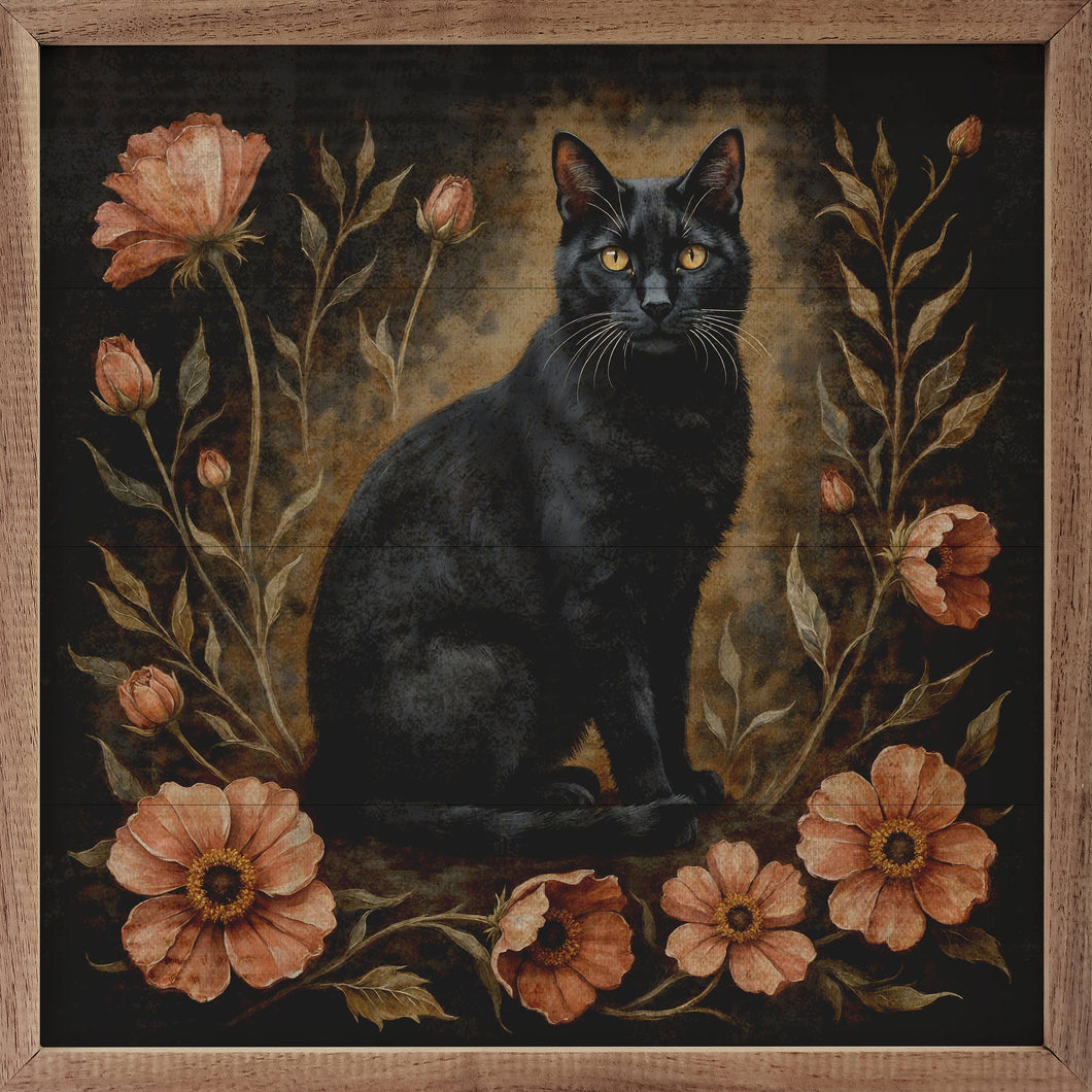 Floral Autumn Cat