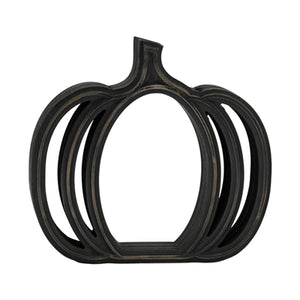 Black Cut-Out Pumpkin Frame Block