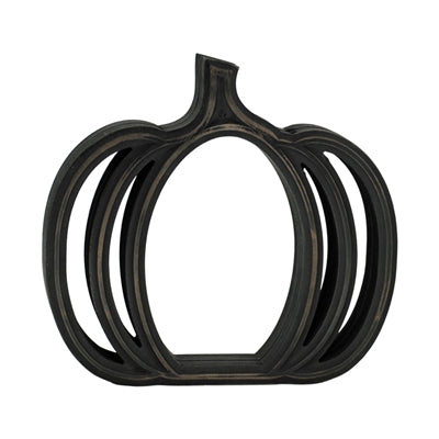 Black Cut-Out Pumpkin Frame Block
